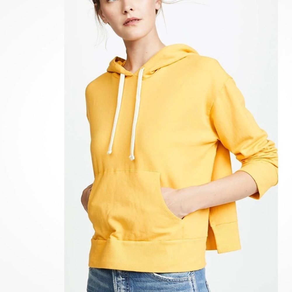 Monrow Vibrant Yellow Hoodie size small oversized